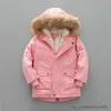 Vestes 2-7 ans automne hiver filles veste couleur garder col chaud mode garçons vêtements d'extérieur à capuche manteau à glissière enfants vêtements R230912