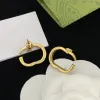 Lettres de créateurs Boucles d'oreilles Stud pour femmes Boucle d'oreille en or Mode Boucles d'oreilles en argent Bijoux Hommes Luxurys Hoop Boucle d'oreille 925 Argent en gros