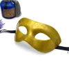 Frauen Mann Gentleman Maskerade Maske Prom Maske Halloween Party Cosplay Kostüm Hochzeit Dekoration Requisiten Halbe Gesicht Augen Masken 912