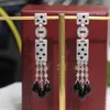New European and American Leopard Head Lacquer with Diamond Tassels Fashionable Style Earrings, Dominant Animal Leopard Earrings, Female Full Diamond Dominant