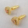 Fashion French business suit shirts Cufflinks gold triangle diamond sleeve cuff links button for women fashion