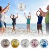 Sports Toys 40cm Inflatable Beach Glitter Ball Toys Outdoor Summer Water Play Party Swimming Toys Accessories Kids Sport Toy R230912