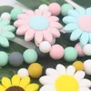 Baby Silicone Beads Teether Sunflower Teething Ring Molar Stick Fashion Nursing Bracelet Toy Kids Newborn Accessories