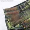 Spódnice Kobiety Kobiety Asymetryczne kieszenie jeansowe seksowne modne wysokiej talii żeńskie Zimień Zwięzły Y2K All-Match Stroje L230912