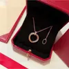 Designer sieraden ketting luxe sieraden Hanger Driekleur cirkel Valentijnsdag