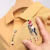 Men's Polos 2023 High Quality Spring And Summer Cotton Polo Shirt Top Business Leisure Sports Short-sleeved T-shirt S-4xl