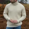 Men's Sweaters Men Turtle Neck Sweaters Autumn Winter Loose Long Sleeve Pullover Bottom Sweater Men Knitwear L230912