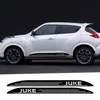 2pcs For Nissan JUKE NISMO Car Door Skirt Stickers Both Side Racing Sport Waterproof Auto Body Styling Tuning Car Accessories301s