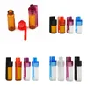 Bouteilles d'emballage en gros Colorf 36mm 51mm Taille de voyage Bouteille en plastique acrylique Snuff Snorter Distributeur Verre Pill Case Vial Conteneur Otulb