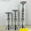 Vases Candle Holders Flower Vase Candlestick Table Centerpieces Flower Rack Road Lead Wedding Decoration DHL Fedex Fast Shipping Q230912