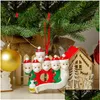 Dekoracje świąteczne Piękne ozdoby Personalizowana rodzina 2 3 4 5 PCV Maskowane drzewo bałwana Wiszące wisiorek VT1662 DROP DOSTAWA DOM GA DHR0B