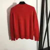 Natale rosso maglione da donna di design maglione lavorato a maglia casual classico maglioni di maglieria moda donna autunno lana uncinetto lettera manica lunga pullover top vestiti da donna