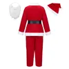 Ensembles de vêtements Enfants Garçons Père Noël Costume Costume En Peluche Père Fantaisie Vêtements De Noël Cosplay Accessoires Enfant Manteau Pantalon Barbe Ceinture Chapeau Ensemble De Noël 230912