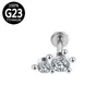 Tytan przeszywający chrząstka Tragus G23 Labret Industrial Crystal Lip Stud