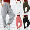 Pantalons pour femmes 2023 peluche épaissie vêtements de sport femmes taille haute taille lâche décontractée dames taille élastique mode tenue vêtements