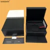 Watch Boxes Cases Factory Wholesale Black With Customized Wooden Box Luxury Brand Papers Tag Card Can Customization 904L Watches Gift 230911