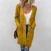 Kadın Örgü 8 Renk S-XL Örgü Sokak Giyim Gevşek Kazak Ceket Pocket Moda