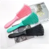 Spazzole per capelli Spazzola districante per ricci bagnati spessi crespi 3 colori cuoio capelluto regolabile Mas Drop Delivery prodotti per la cura dello styling Dh7Hh