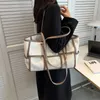 Sacs de soirée de luxe Arco de Botegss Ventss à vendre Sac en toile pour femmes 2023 Nouveau Plaid Casual Épaule Polyvalent Grande Capacité Sac À Main Net Fourre-Tout Rouge Avec Un Véritable Logo