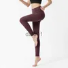 Pantalon actif Femmes Pantalons de yoga Designerhighrise Taille élastique Tenue façonnant Automne Eté Stretch Abdomen Tightfitting Sports Pêche Nude Fesse Dames Fiess Yog