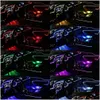 Strisce LED Strisce LED Interni auto Neon Rgb Strisce LED 4/5/6 in 1 Bluetooth Controllo app Atmosfera ambientale decorativa Lampada da cruscotto Drop Ot1It HKD230912