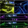 Strisce LED Strisce LED Interni auto Neon Rgb Strisce LED 4/5/6 in 1 Bluetooth Controllo app Atmosfera ambientale decorativa Lampada da cruscotto Drop Ot1It HKD230912