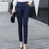 Pantalon Femme Office Lady Business Design Casual Crayon Ol Mode Kaki Blanc Costume Femmes Taille Moyenne Slim Formel Work Wear Pantalon