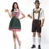 Temadräkt kvinnor bayern oktoberfest klänning man dirndl lederhosen öl karneval party outfit fancy 230912
