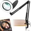 Magnifying Glasses 8X Illuminated Magnifier USB 3 Colors 120 LED Magnifying Glass for Soldering Iron Repair/Table Lamp/Reading Skincare Beauty Tool 230912