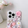 Obudowy telefonu komórkowego Luksusowe obudowy telefonu komórkowego dla iPhone'a 15 14 14plus 14pro 13 13pro 12 Pro Max 11 Clear Glitter Rhine Stone Case Bling Shiney Cover iPhone14 15pro 15pr