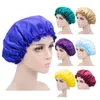 Hair Accessories Woman Natural Satin Bonnet Cap Lightweight Breathable Help Slee Adt Night Protection Hairs Adjustable Caps Drop Del Dhdsh