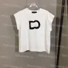 Femmes Sinlet T-shirt mode Blanc Black Black Tops Sexy Summer Summer Street Style Tanks Letter T-T-TIE SIGE SIME S M L XL 2XL