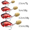 الطعوم السحر وصول 1pcs 7g10g14g20g المعادن Vib Fishing Fishing Spinner غرق ملعقة الدوران التترسل crankbait معالجة 230911