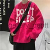 Suéteres masculinos carta bordado estilo japonês suéteres mulheres roupas vintage harajuku oversized moda pulôver streetwear suéter gótico j230912