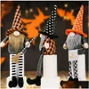 Party Decoration Supplies Halloween Decorations Gnomes Doll Plush Handmade Tomte Swedish Long-Legged Dwarf Table Ornaments C181 Drop Otzjr