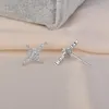 Studörhängen Design CZ Rhinestone Cross Flower Earring Female Fashion Gift Gle3851