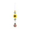 Baby Pacifier Holders Cactus Sunflower Chain Wooden Dummy Clips Nipple Teether Chains Infant Feeding Accessories