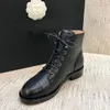 Stivaletti alla caviglia da donna di marca di lusso Martin Winter Paris Scarpe stringate in pelle di mucca Taglia 35-40