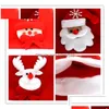 Julekorationer LED Light Hat Santa Claus Hats Snowman Bear Deer Cap Luminous Xmas Decoration Festival Party Supply for Kids ADT DHAEZ