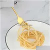 Set di posate 4 pezzi Set di stoviglie per cena in acciaio inossidabile occidentale Nuove posate Bacchette Cucchiaio Forchetta Stoviglie con scatola per scuola per bambini Q Dhsj9