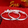 Bangle 1Pair Baby Child Bell Bangles Armband Vitguldfyllda kopparsmycken Spädbarn Barn Anklet Foot Ring Childrens Xmas gåva