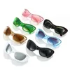 Hip Hop Sunglasses Unisex Cat Eye Sun Glasses Oversize Frame Adumbral Anti-UV Spectacles Width Temples Eyeglasses Ornamental