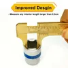 Ny Hot Brass Vernier -bromsok Pocket Caliper Handy Caliper Mätverktyg Dubbelskala glidmätare Mini Metal Pocket Ruler för juveler