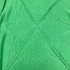 Pull homme nouveauté motif géométrique sculpté vert col rond pull laine pull homme et femme pull en laine