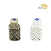 Bottiglia di profumo arabo in bronzo da 3 ml Bottiglie di vetro attar arabo riutilizzabili con contenitore per olio essenziale di decorazioni artigianali Rmmca