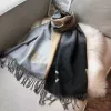 Designer vinter halsduk för kvinnor pashmina varma halsdukar med tofs mens kvinnor sciarpe stora sjal c halsdukar kashmir g2309129z-6