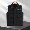 Trapstar mode hommes et femmes vestes combinaison de lettres noires conceptions de gilet vestes de mode gilet fermeture éclair sans chapeau veste en coton d'hiver