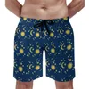 Shorts masculinos espiral galáxia céu ginásio verão estrela cluster impressão casual board calças curtas homens correndo secagem rápida troncos de natação personalizados