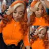 Ishow Brazilian Body Wave 13x4 Human Hair Wigs Orange Ginger Blonde 613 Blue Red Pink 99j Color Remy Pre Plucked Lace Front Wig Fo348d