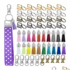 Keychains Lanyards 60 Pcs Key Fob Hardware Set Include 20 Wristlet With Keyring And Keychain Tassel Swivel Snap Hook Drop Delivery Fas Dhmb2